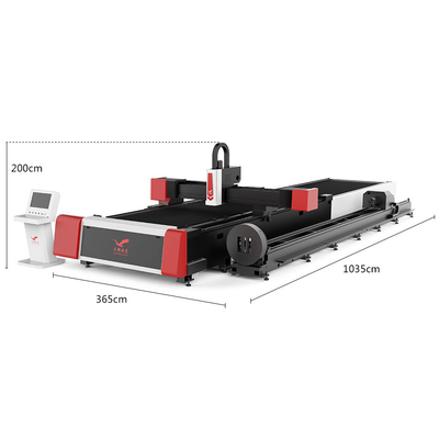 4015 Metal Tube Sheet Fiber Laser Cutting Machine With Exchange Platform